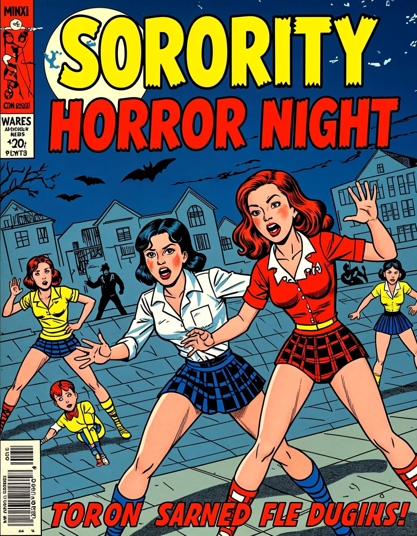Sorority Horror Night Comic Cover with Maniax