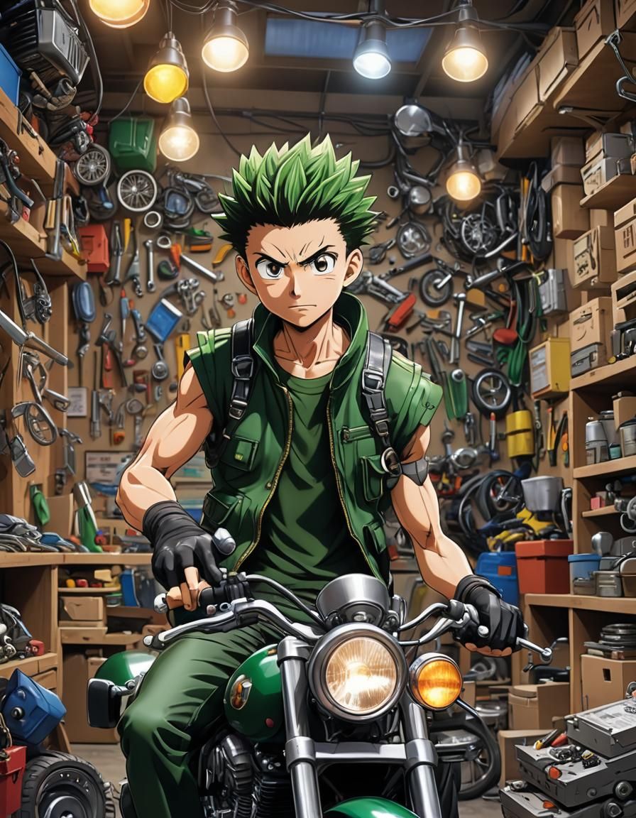 Gon's Garage: Motorcycle Tune-Up in Anime Style