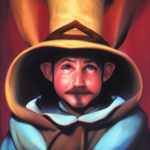 Wizard Mickey Mouse in Oil Painting Style