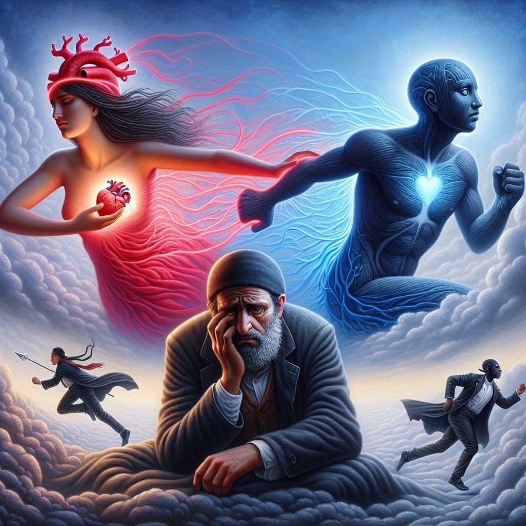 Melancholy Man Rescued by Heart and Mind