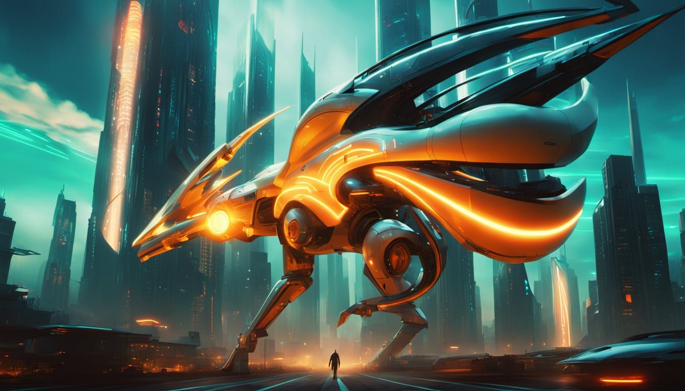 Neon Dreams of Futuristic Metropolis