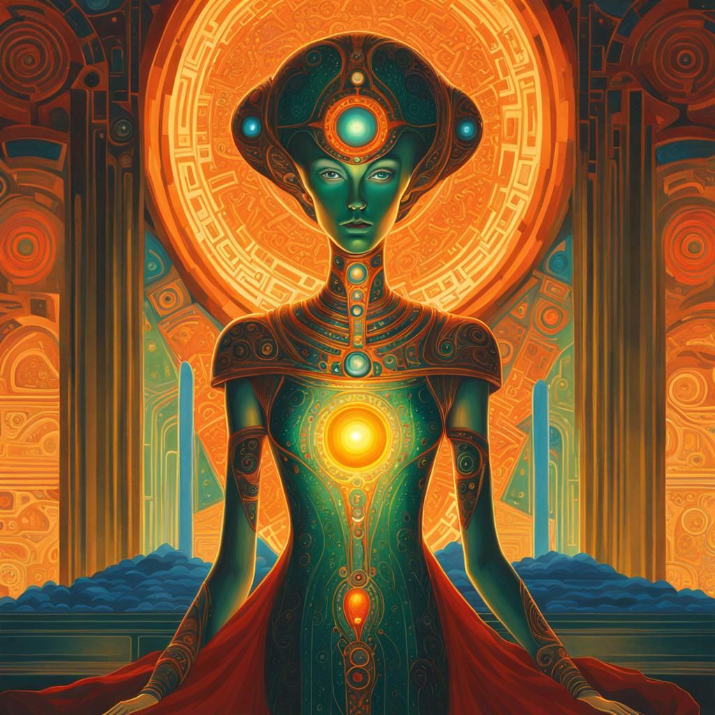 Mysterious Alien Artifact in Golden Hour