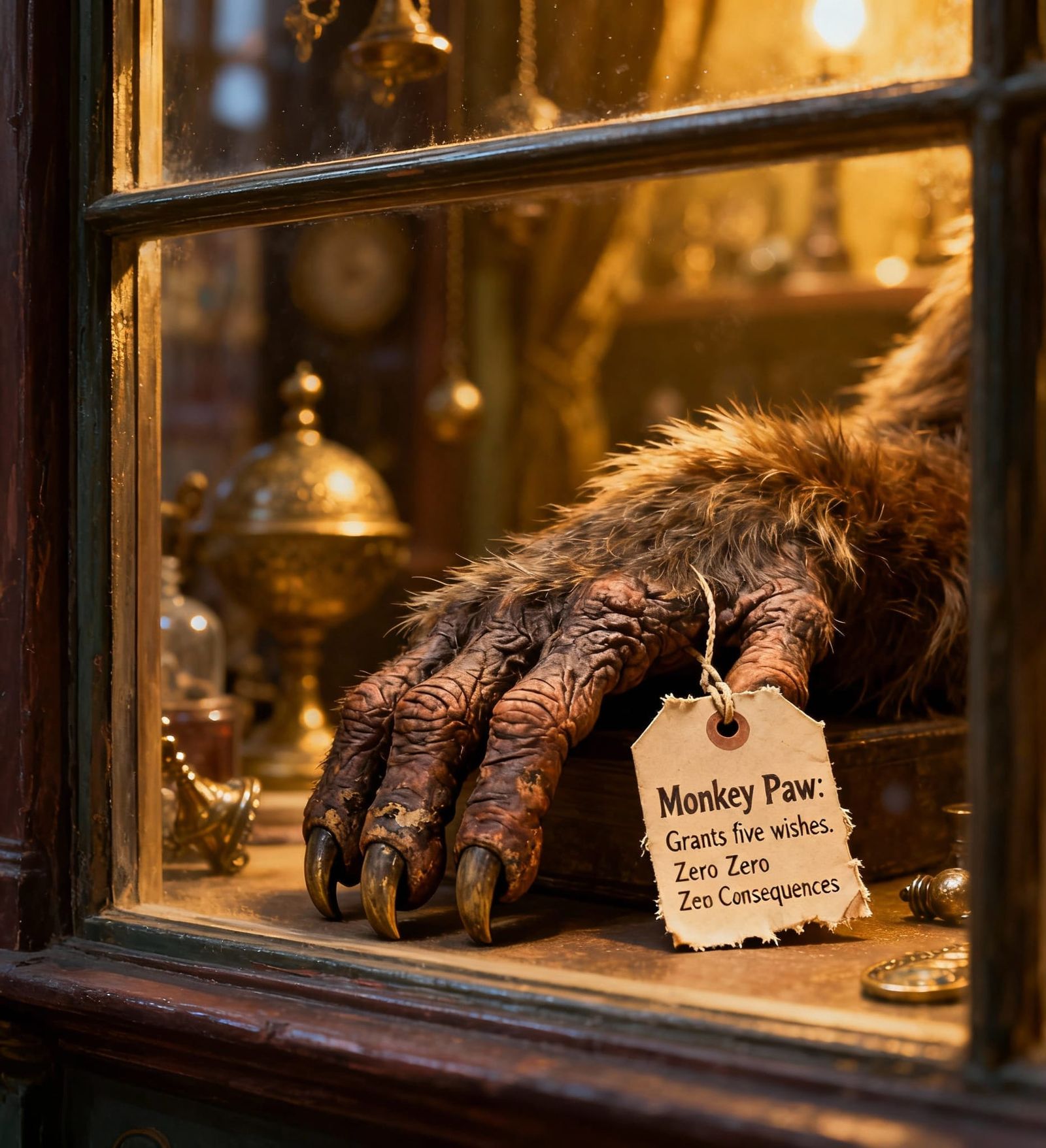 Magical Monkey Paw Offers Wishes in Fantasy Art Style