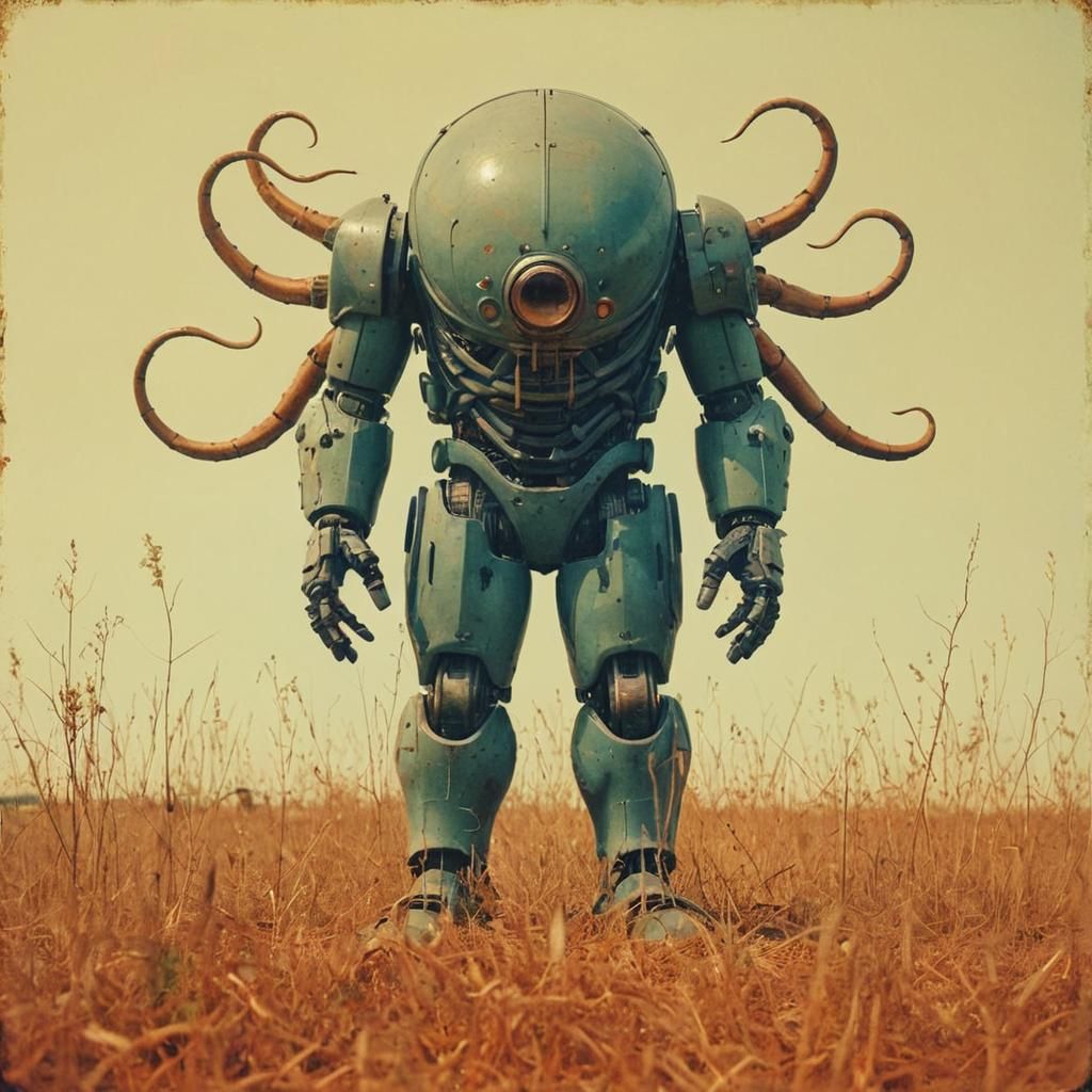 Eerie Minimalist Metropolis in 90's Style Photo