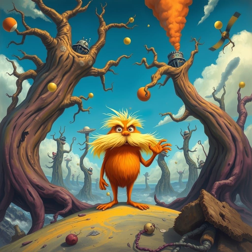 Whimsical Environmental Protest in a Dr. Seuss-Inspired Land...