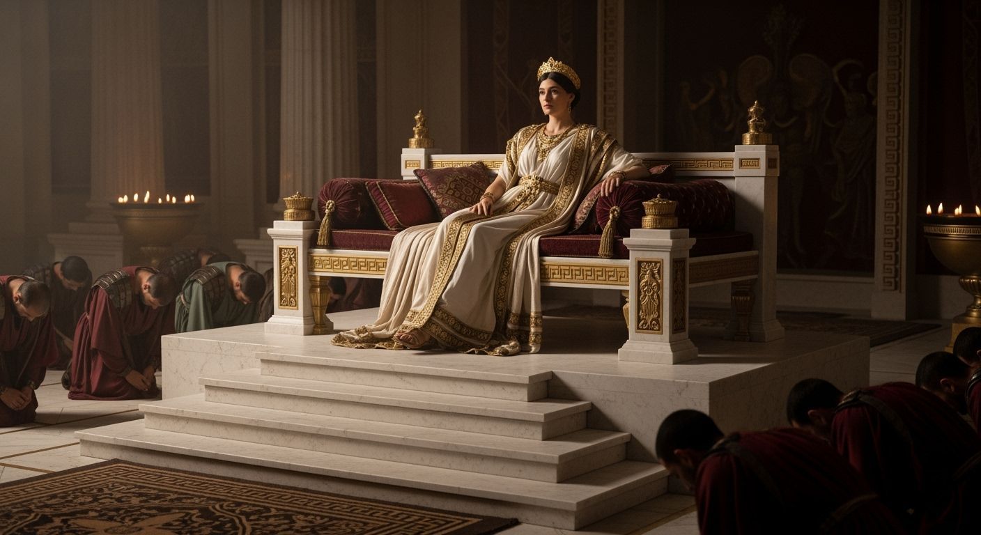 Majestic Roman Empress in Imperial Palace