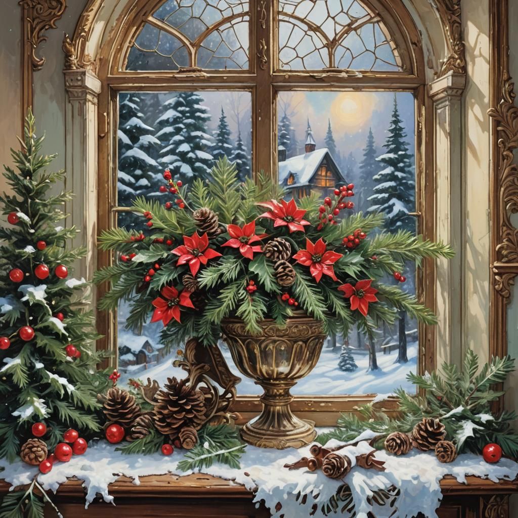Winter Evergreen Arrangement 2