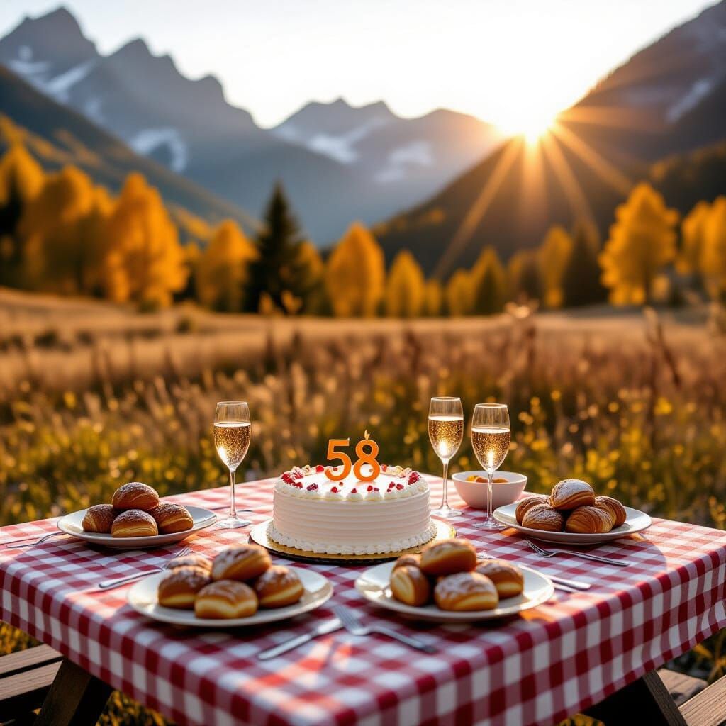 Autumn Birthday Picnic at Sunset