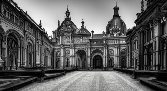 Waddesdon Manor: Hyper-Detailed Engraving with Dramatic Ligh...