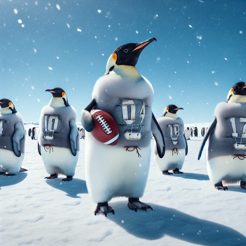 Penguins Play Football in Antarctica