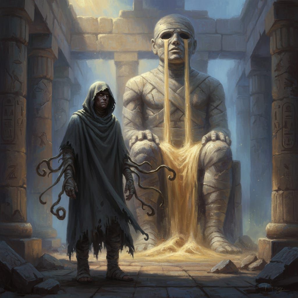 Ancient Temple Guardian with Living Bandages