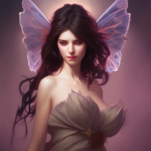 Detailed Evil Fairy Portrait in Volumetric Lighting
