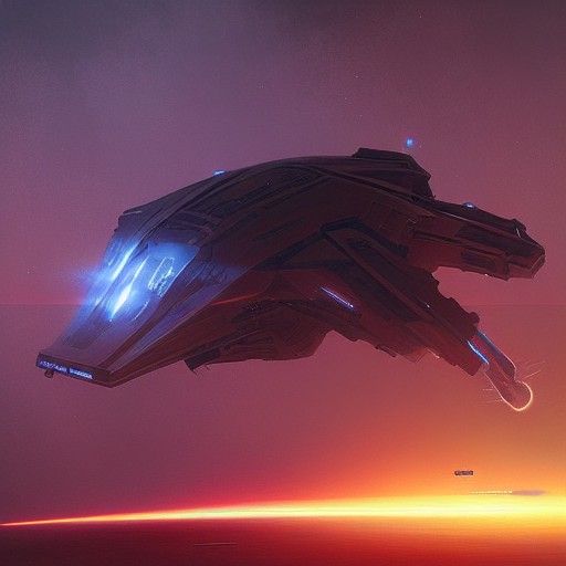 Alien Spaceships Scouting Planets with Glowing Lasers