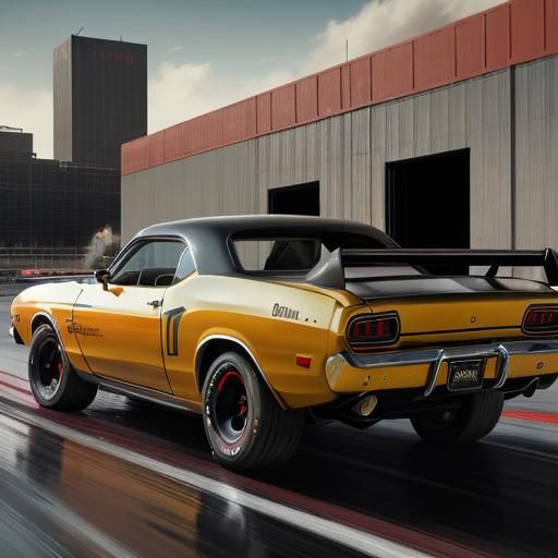 1972 Dodge Demon on Texas Motor Speedway Track