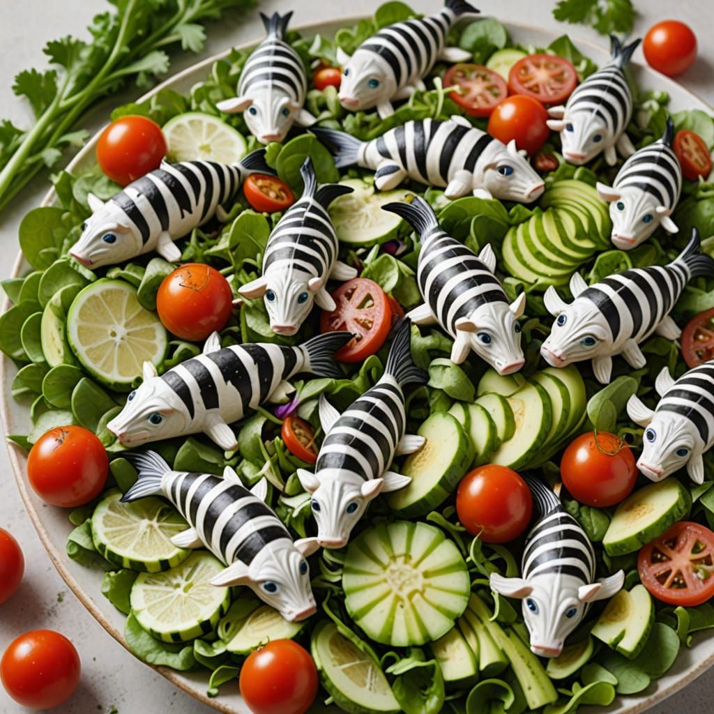Vibrant Striped Garden Salad with Tuna