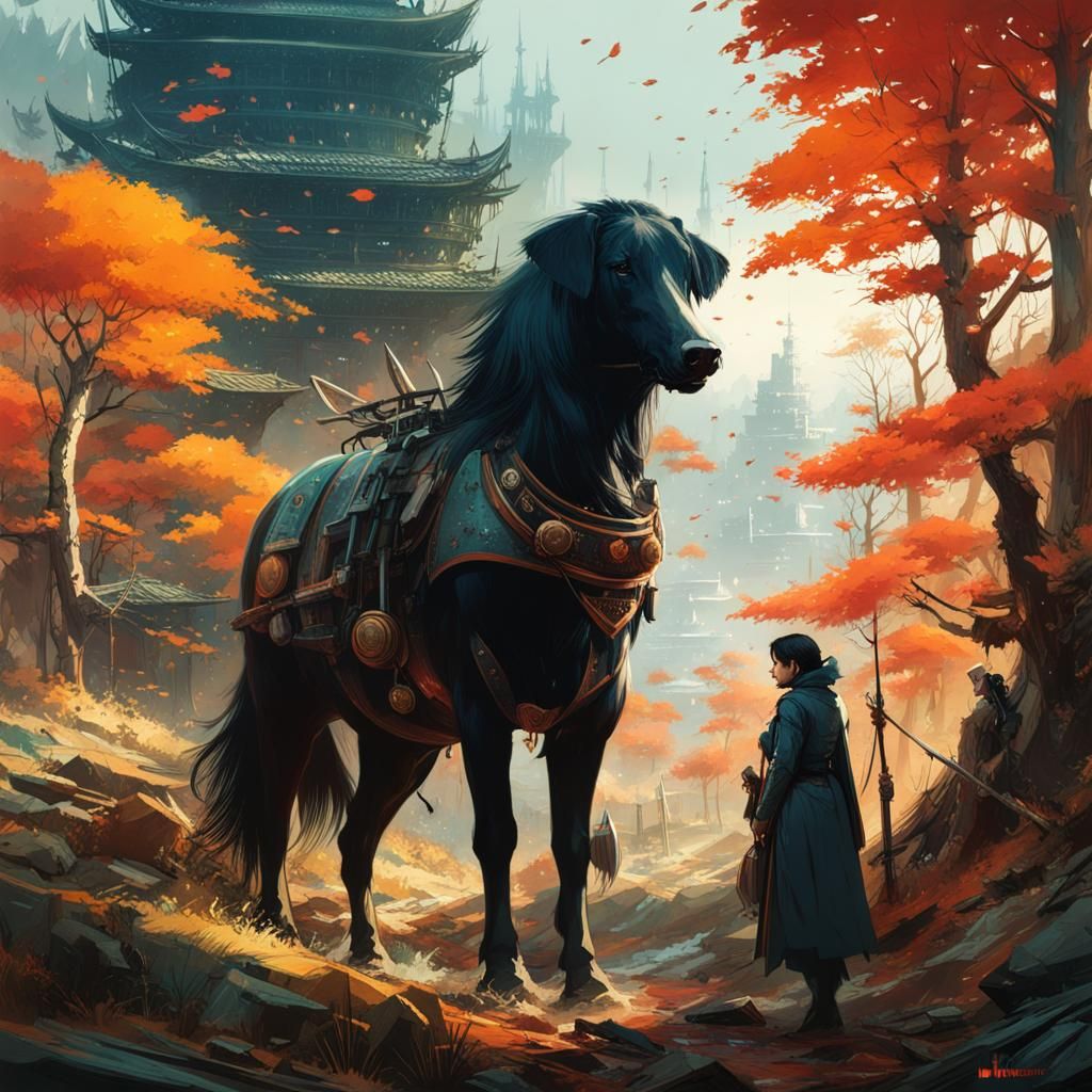 Detailed Animal Portrait in Digital Art Style