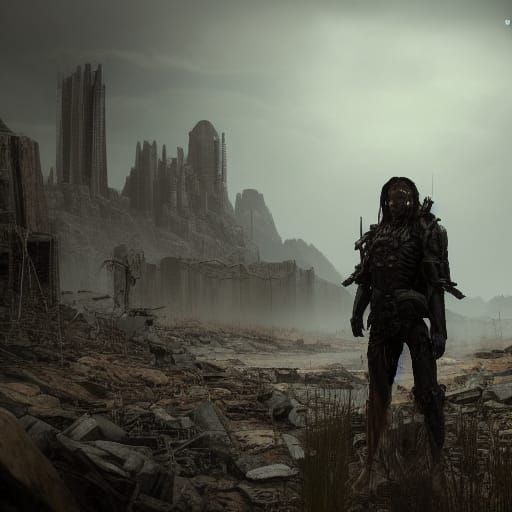 Post-Apocalyptic Transhumanist Figure in Unreal Engine