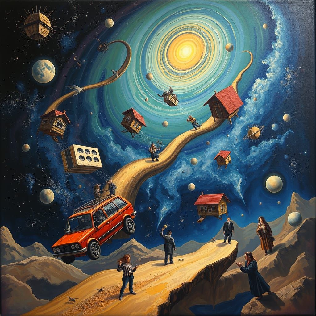 Surreal Masterpiece: Gravity Fails in Outer Space