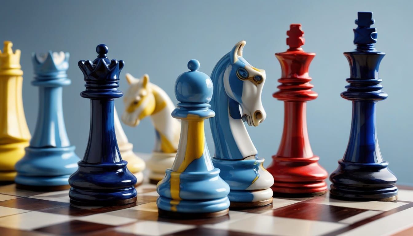 Mondrian-Inspired Masterpiece of Hyperrealistic Art