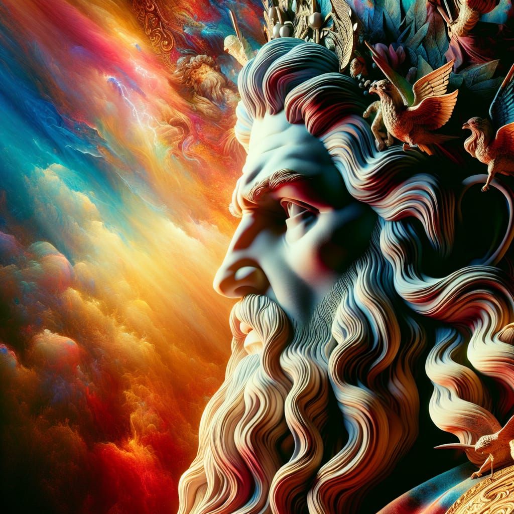 Ancient Prophet in Vibrant Mid Shot