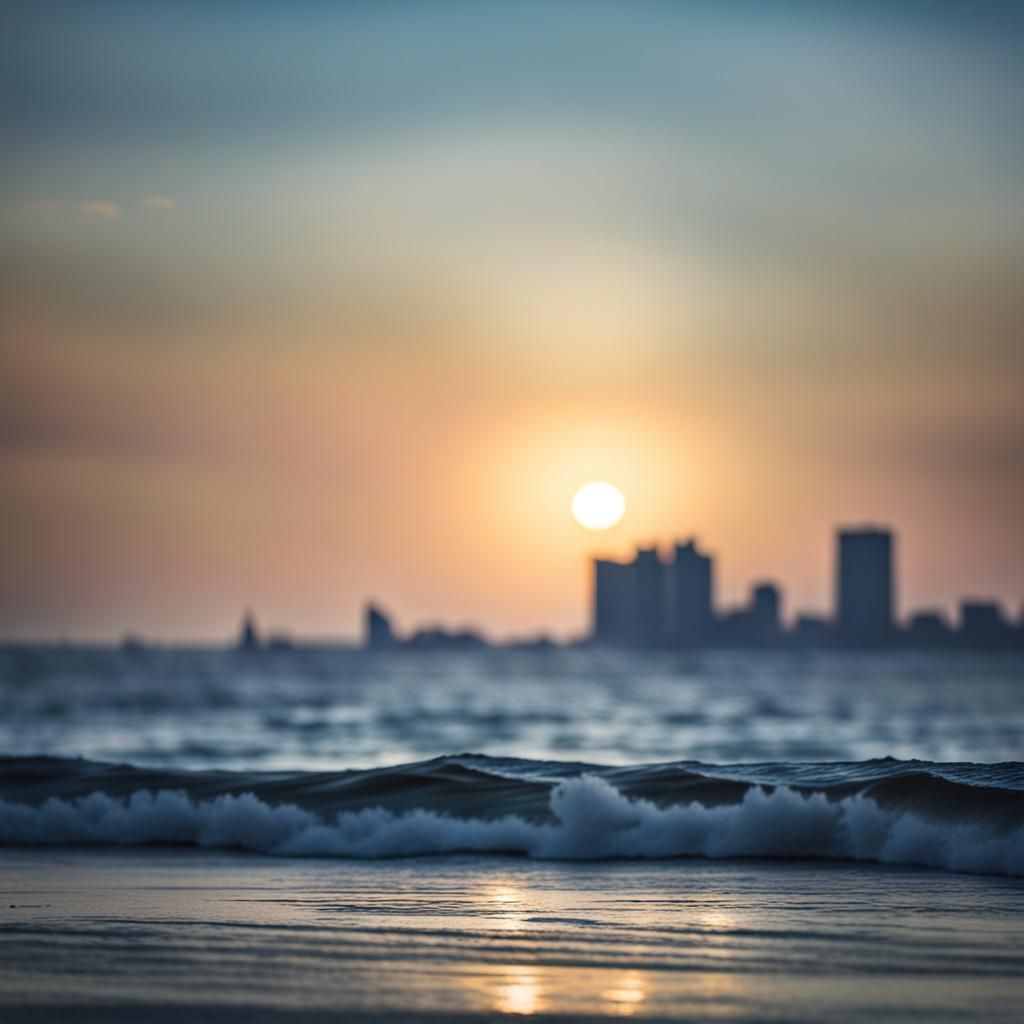 Peaceful Ocean Skyline in Professional Photography Style