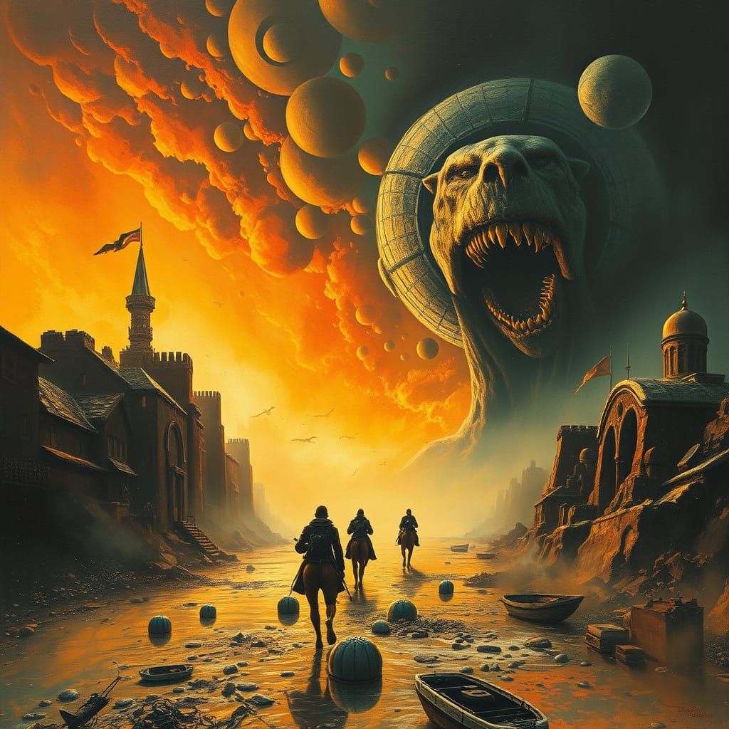 Dystopian Sci-Fi Chase: A Surreal Masterpiece