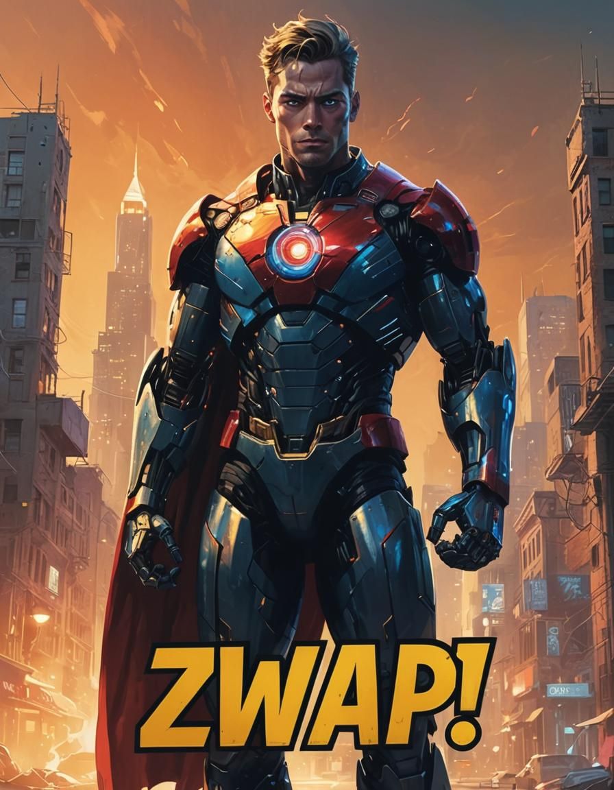 Robot Homelander in Dimly Lit Alleyway