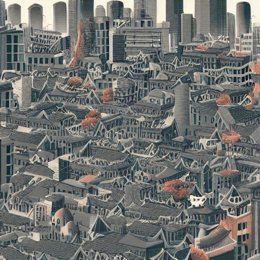 Tokyo Overflowing with Cats: Matte Painting