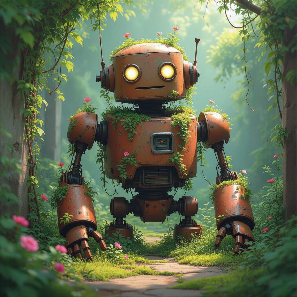 Studio Ghibli Garden Inside Abandoned Robot