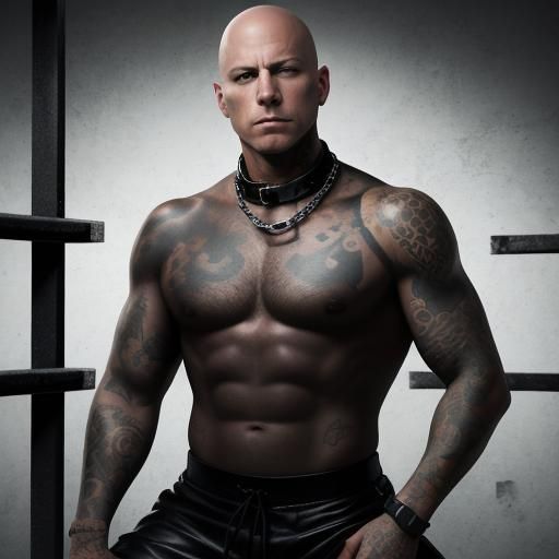 Imprisoned Skinhead: Hyperrealistic Concept Art