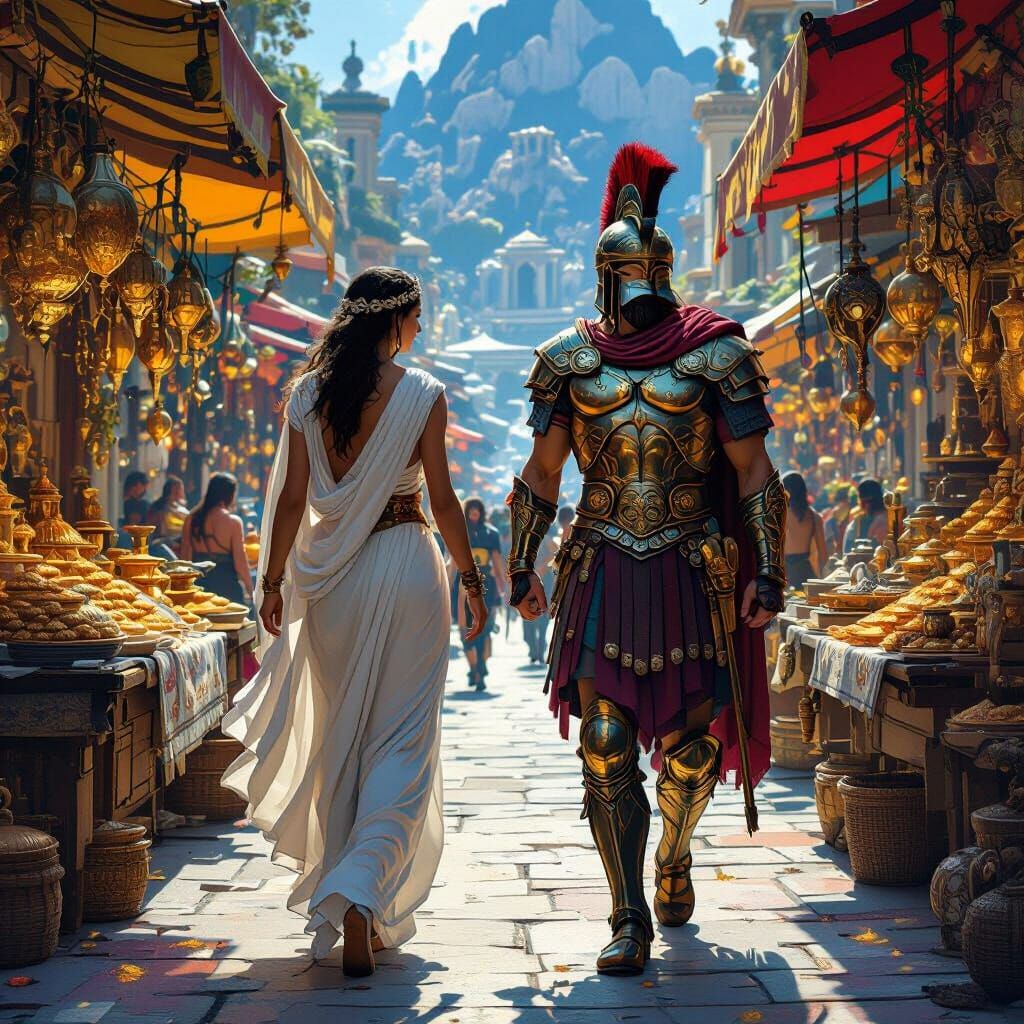 Mount Olympus Marketplace: Gods Haggle for Celestial Wares