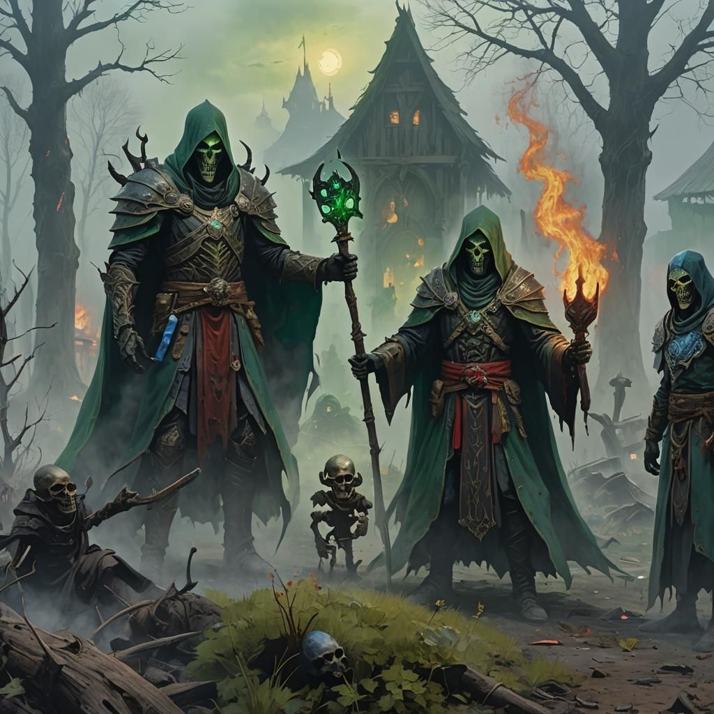 Undead Warlock and Felguard in Tirisfal Glades