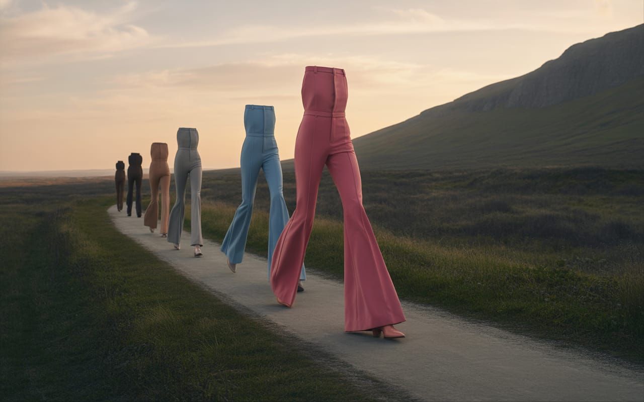 Cadre of Very Tall Autonomous Trousers in Polychronicity