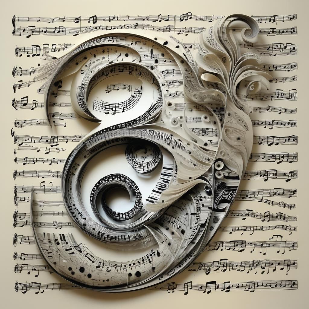 Surreal Ocean of Musical Notes