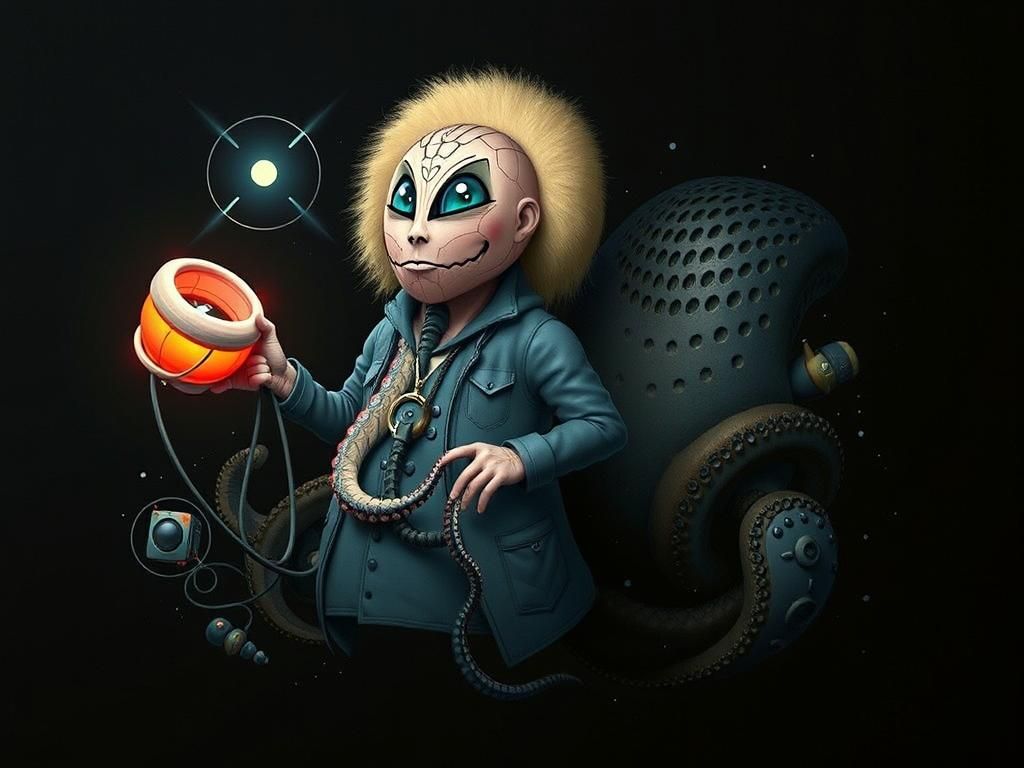 Futuristic 3D Letter O in Pop Art Style