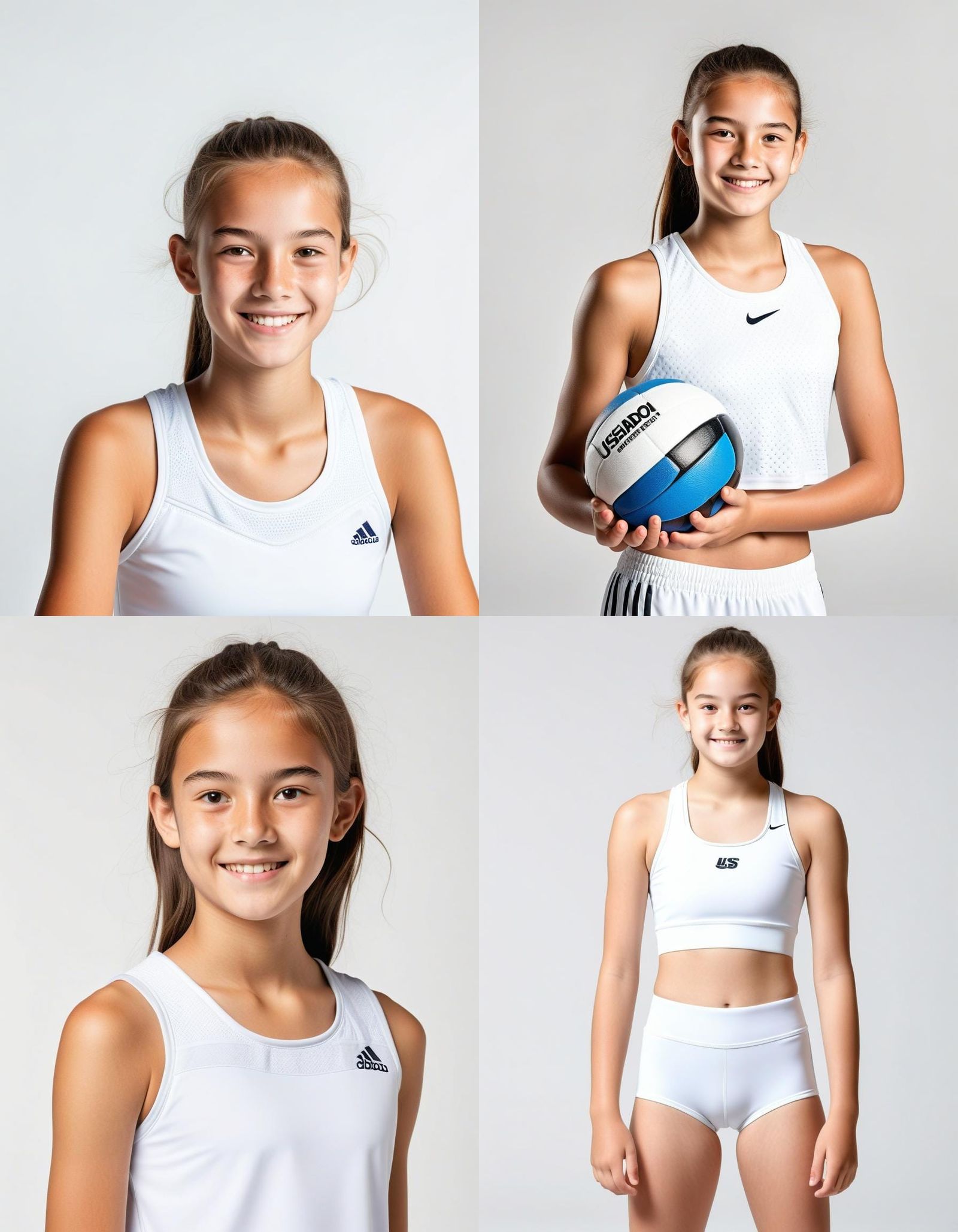 Teenager in White Sports Bra