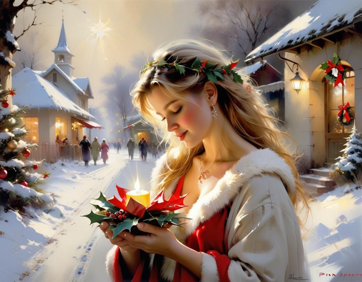 Christmas Peace in Painterly Style