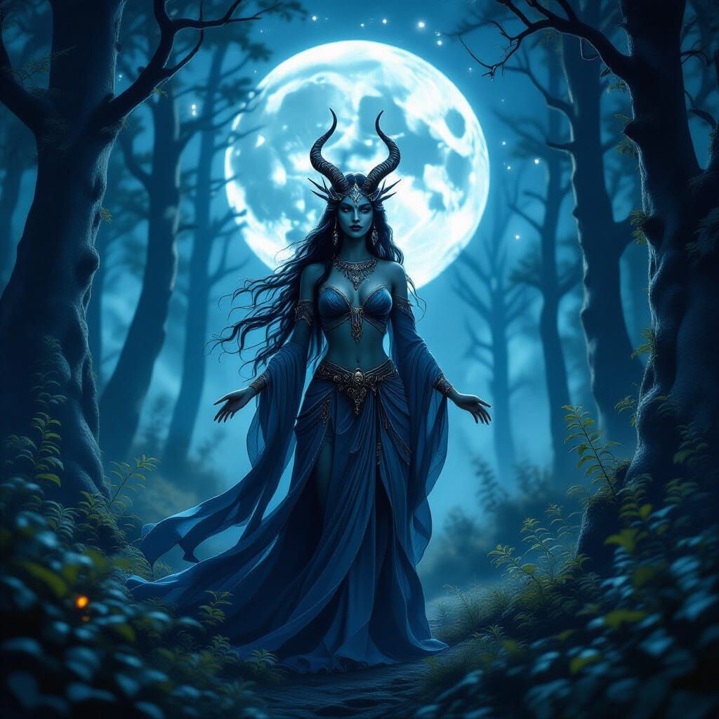 Goddess of Cryptids in Magical Forest