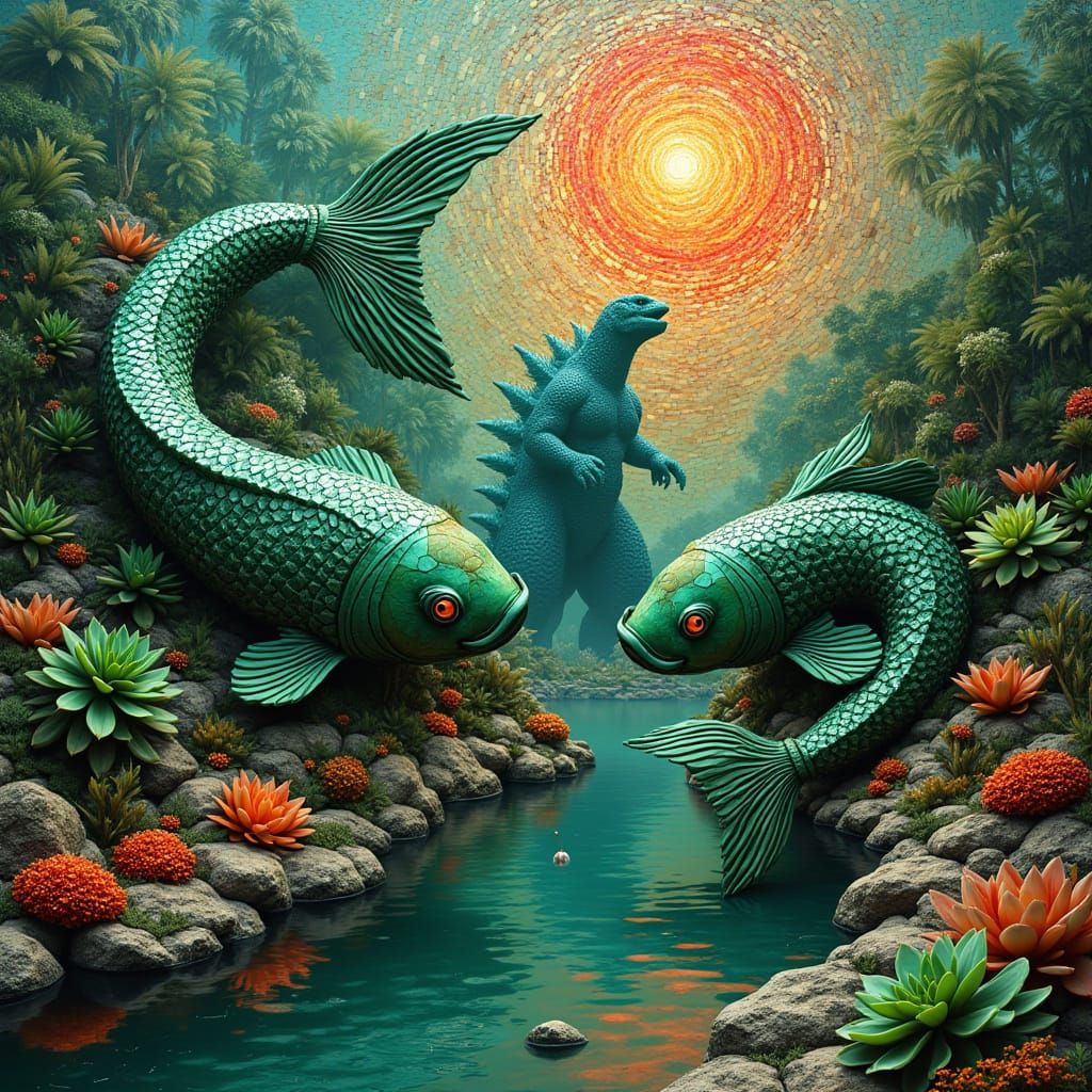 Pisces Godzilla: Mosaic Masterpiece