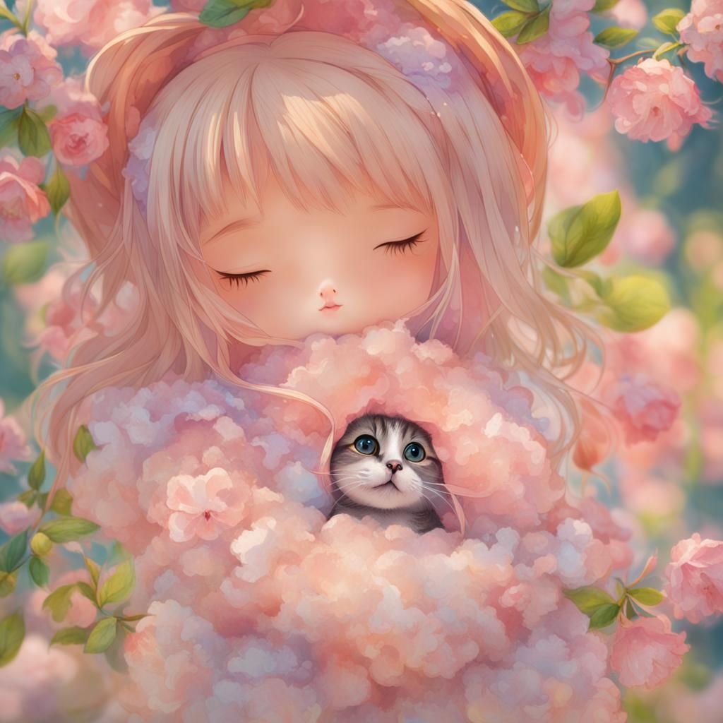 Cute Figure in Simple AI Rendering