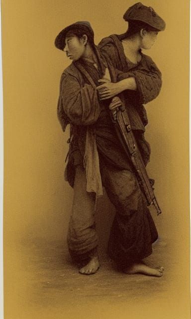 Bandits Surviving: Classical Painting Style