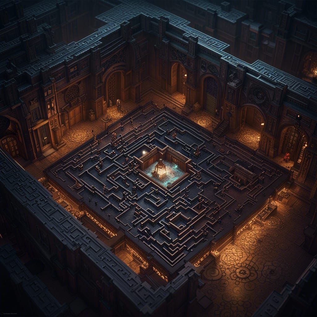 Dark Fantasy Maze by Alphonse Mucha