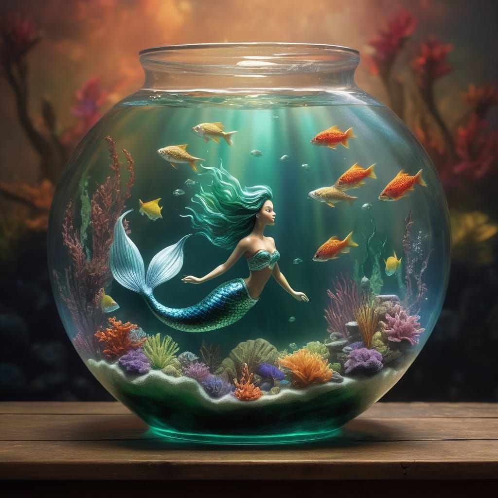 Mermaid in an Underwater Wonderland