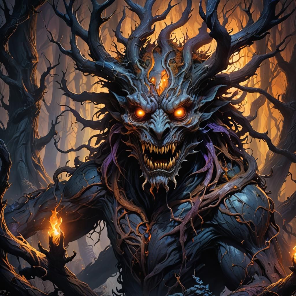 Twisted Creature Emerges from Haunted Forest