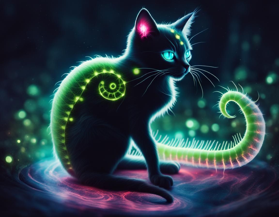 Mystical Venus Flytrap Cat Hybrid Creature