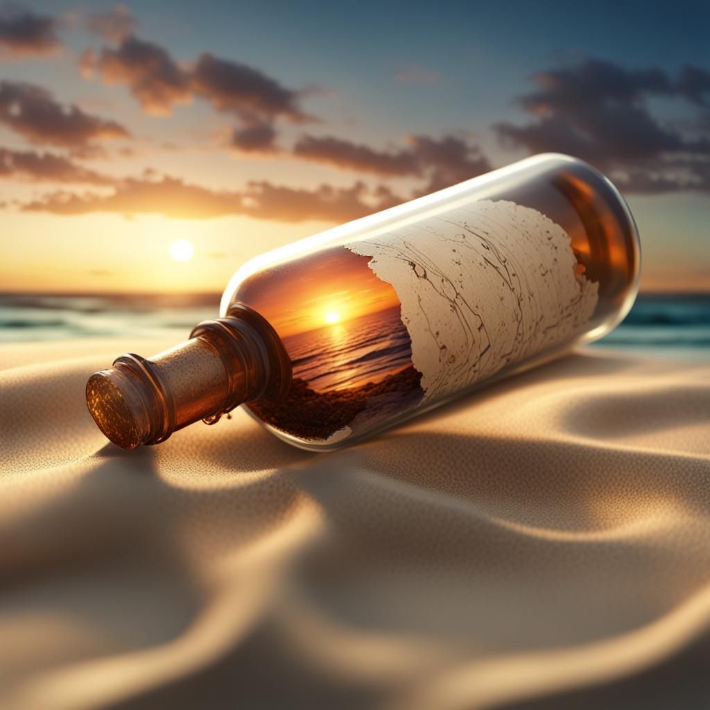 Message in a Bottle at Sunset Beach