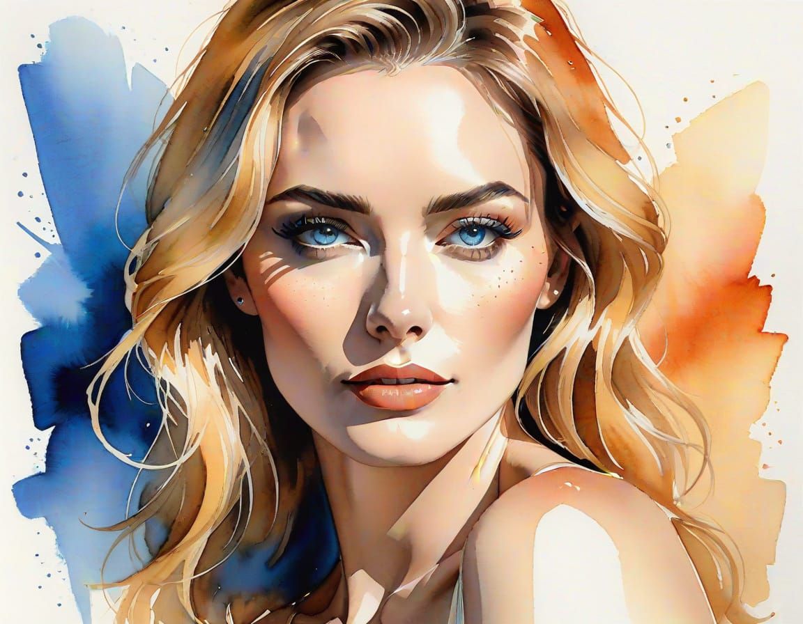 Whimsical Female Portrait in Golden Hour