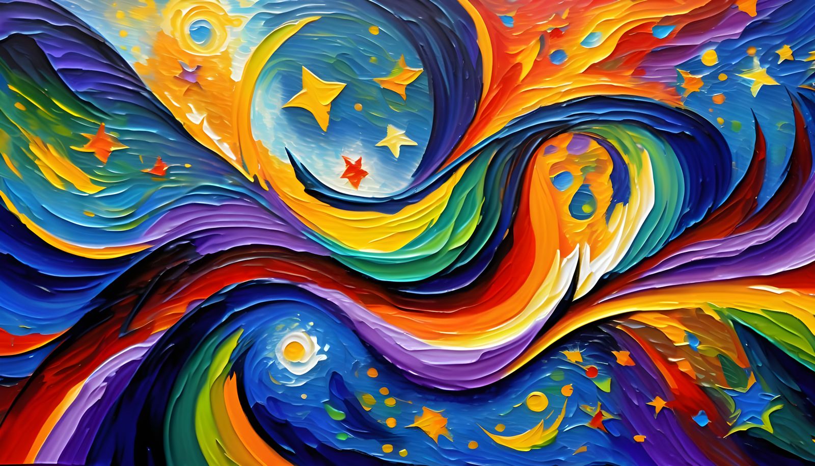 Vast Opalescent Vortex Maelstroms in Dynamic Abstract Expres...