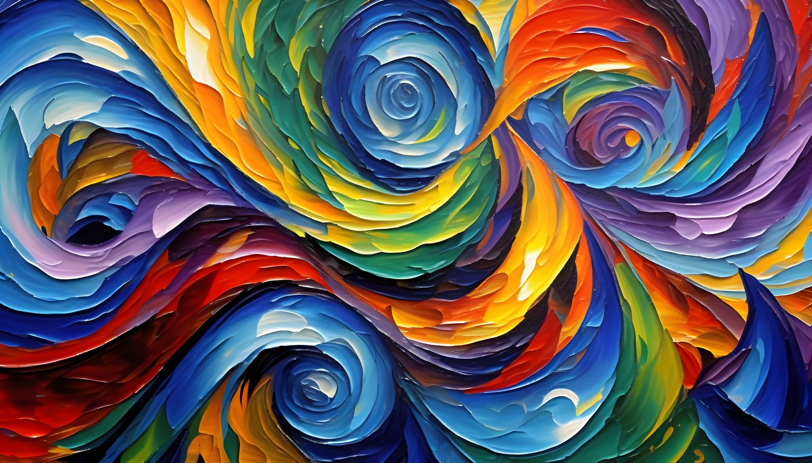 Vast Opalescent Vortexes in Dynamic Expressionist Style
