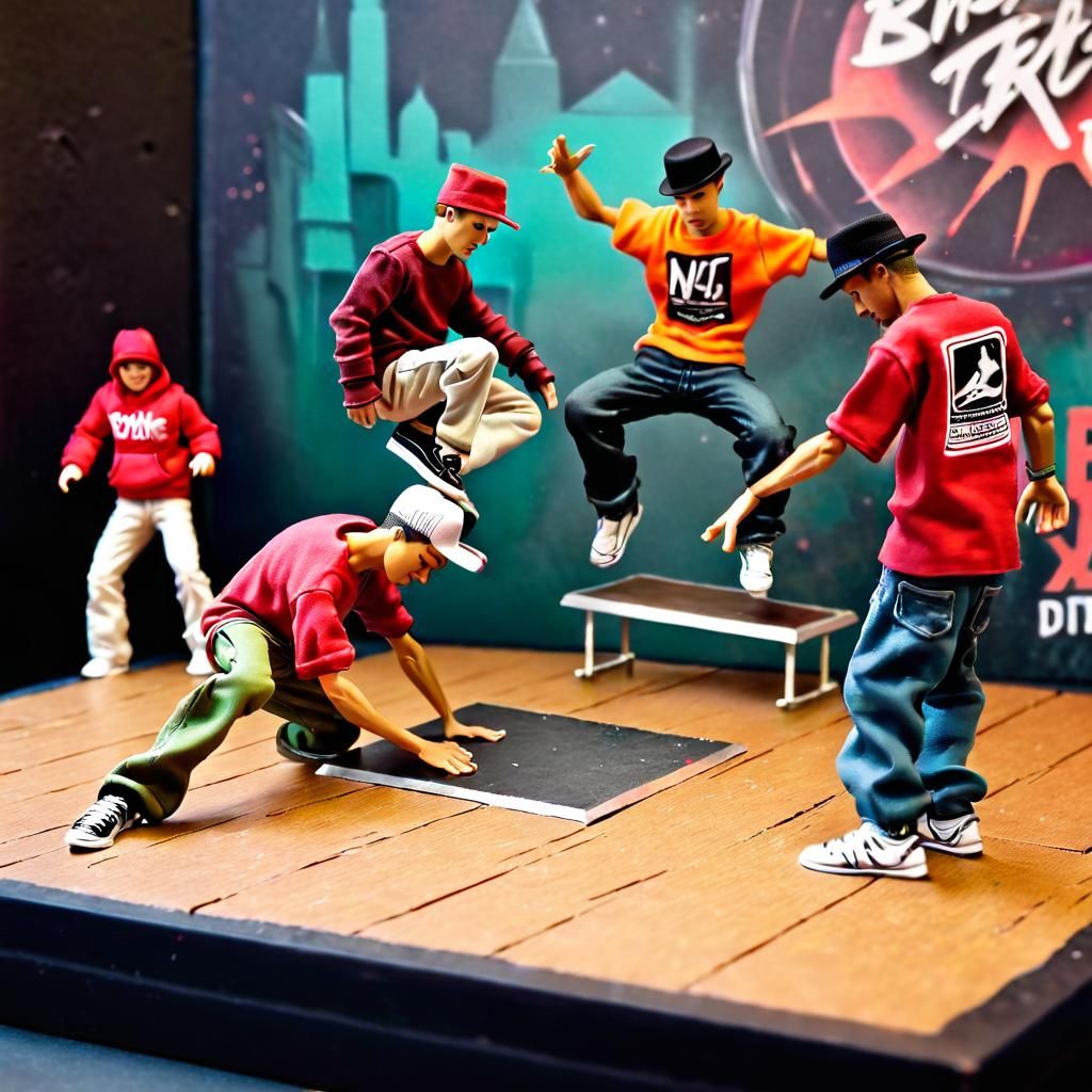 Breakdancing Contest Diorama